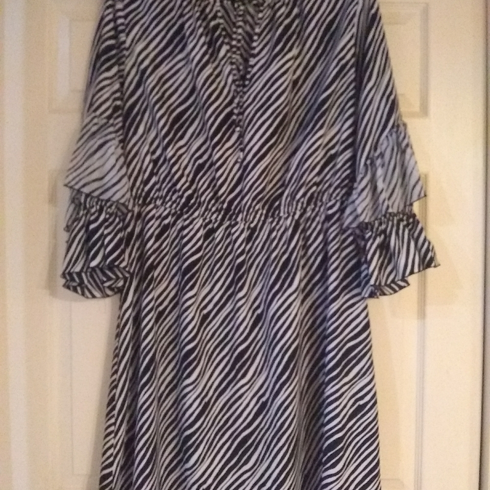 Black/White Zebra Print Dress